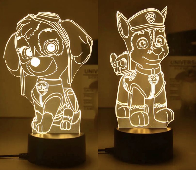 Paw patrol Дитячий світильник Щенячий патруль, Скай, Гончик