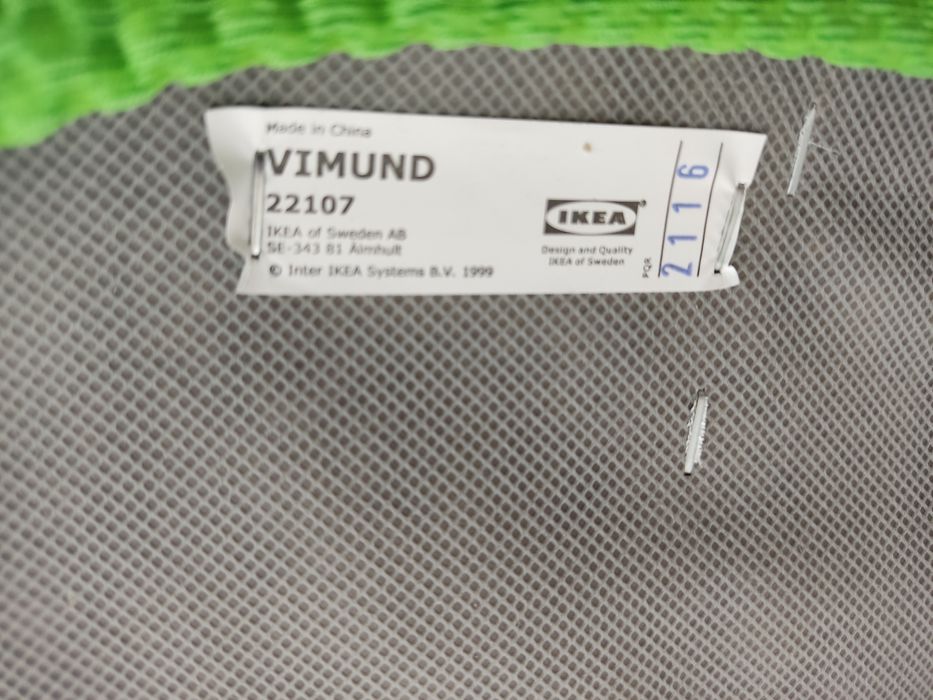 Ikea krzesło obrotowe Vimund zielone regulacja wysokości