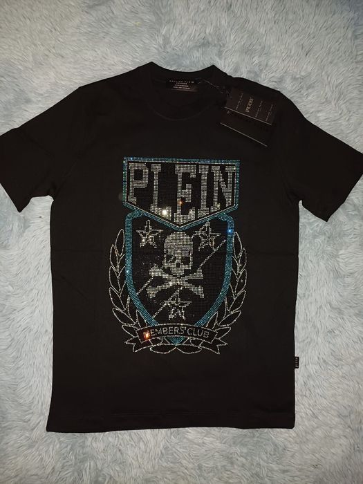 Nowa męska koszulka Philipp Plein cyrkonie s