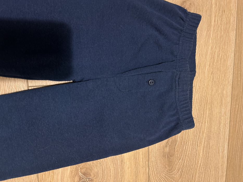 Kalesony 134/140 granatowe chlopiece leginsy