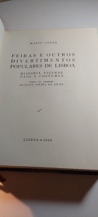 Feiras e Outros Divertimentos Populares de Lisboa - Mário Costa (1950)