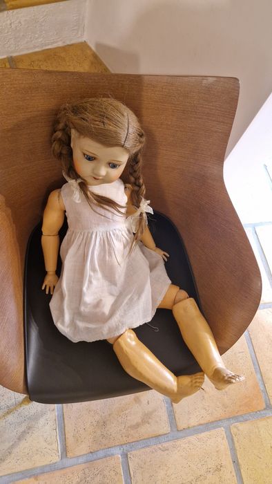 Kolekcjonerska LALKA Ernest Villain EVF 1932-45 Belgia unikat,zabytek