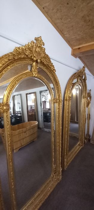 Bardzo duże lustro Barok drewniana rama lustro fazowane