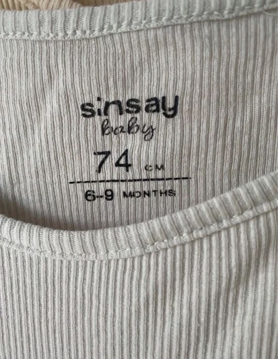 Zestaw 3 prążkowanych body uniseks 74