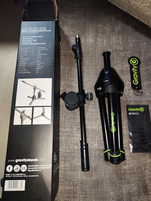 Gravity MS 3122 HDB – Tripé/Suporte Profissional para Microfone – Como Novo