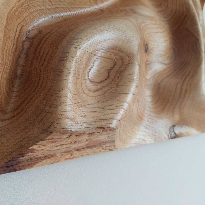 Panel ścienny - fale, 3D, olejowana dekoracja ścienna