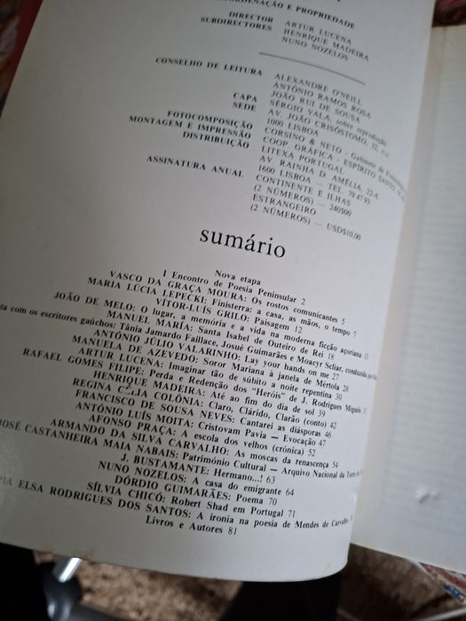 Oito números da antiga revista literária Silex