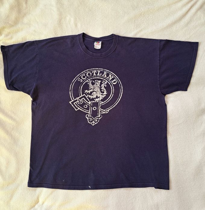 Koszulka czarna z nadrukiem Scotland  vintage retro