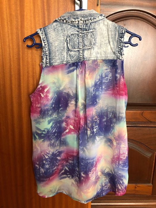 Camisa senhora sem mangas