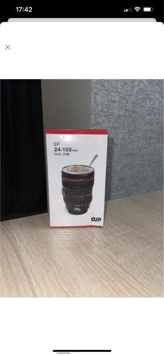 Термо чашка у вигляді обʼєктиву 480 мл