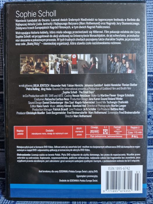 Film DVD Sophie Scholl
