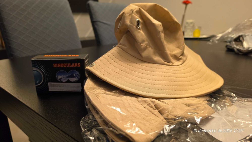 Conjunto Safari Chapeu e Binóculos