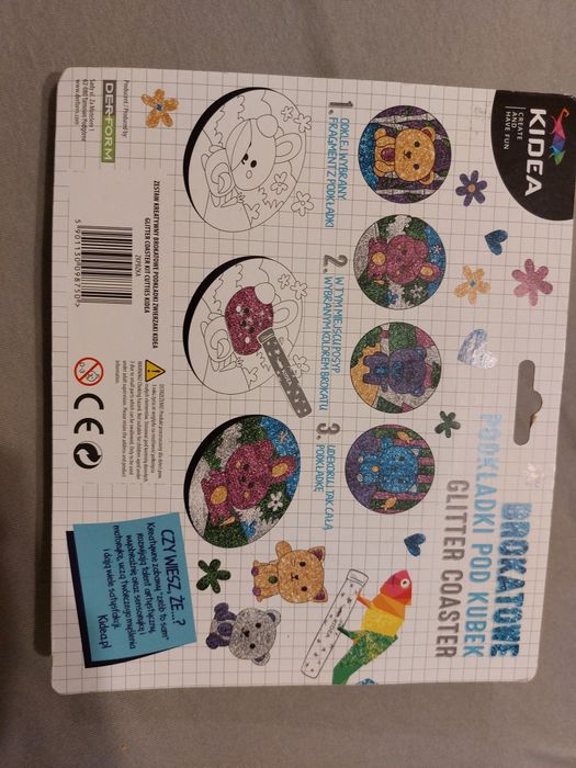 Brokatowe podkładki pod kubek, rękodzieło dla dzieci