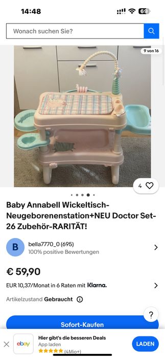 Пеленальный столик для куклы Baby Annabel (фирма Zapf Creation)