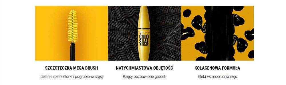 Maybelline Mascara Volume Colossal 100% Black Tusz do rzęs mascara
