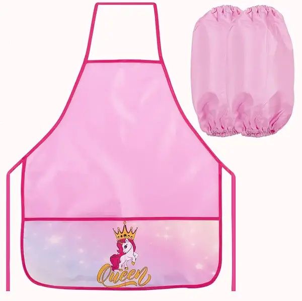 Фартук с карманами для труда и творчества + нарукавники Микс рисунков