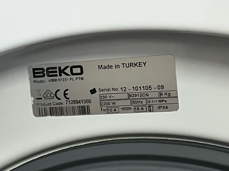 Pralka BEKO 40cm 6kg 1000ob A++ |12msc |BD stan |Dowóz