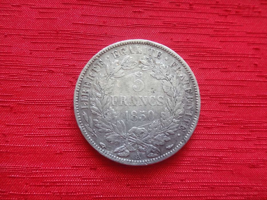 Srebrna moneta 5 franków 1850