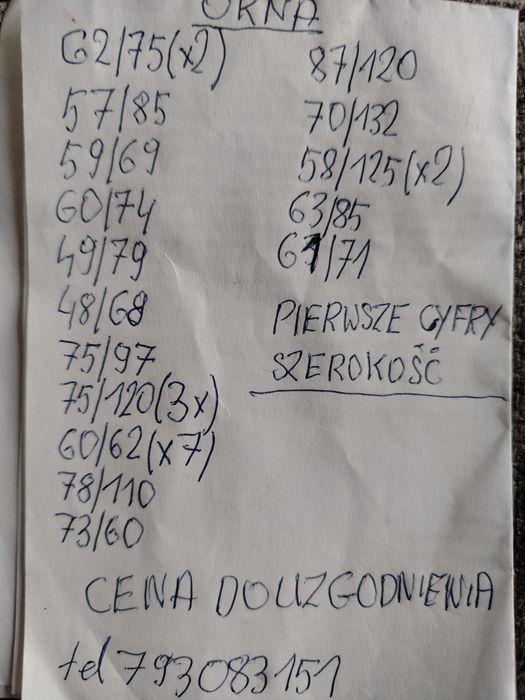 Okna PCV używane