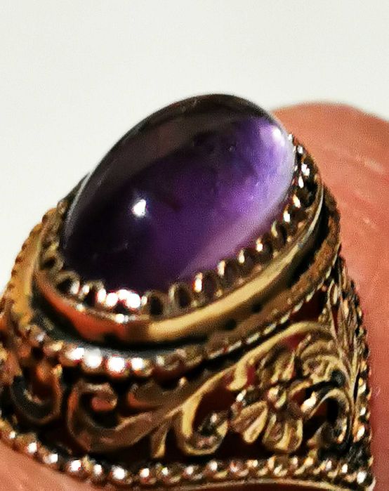 Перстень серебро СССР, Аметист