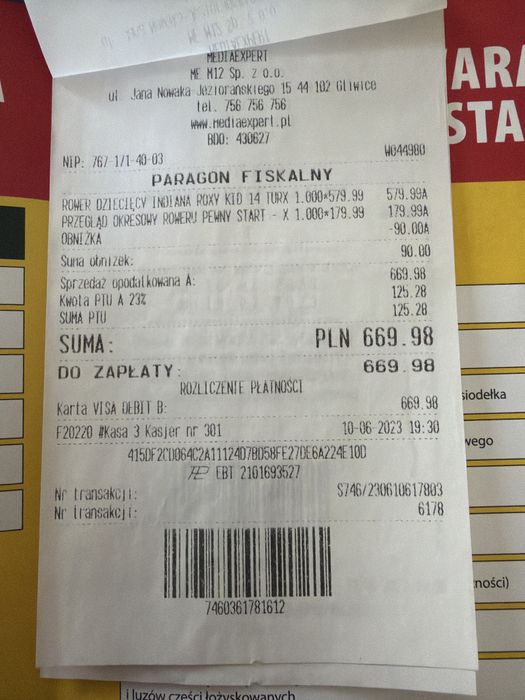 Rower dzieciecy Indiana 14’’