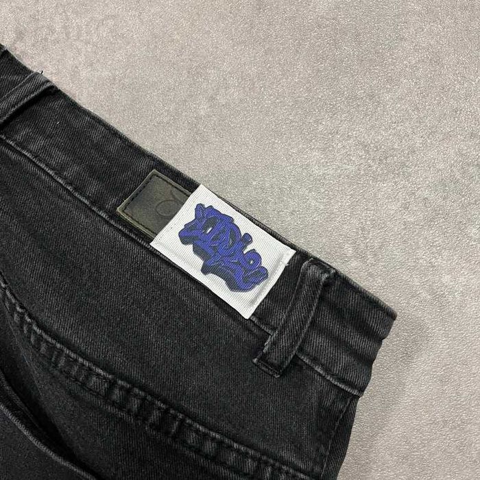 Spodnie Jeansy Skeleton Custom Hand Made Denim Pants Y2K Trendy Swag