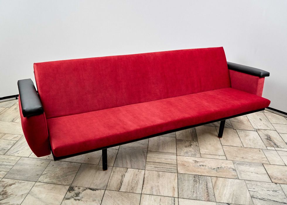 Vintage Industrialna Sofa Rozkładana, lata 60., Czechosłowacja.