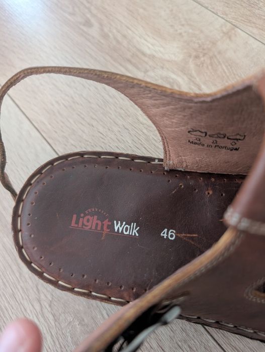 Шкіряні босоніжки / сандалі від німецького бренду Light Walk 46 gr.