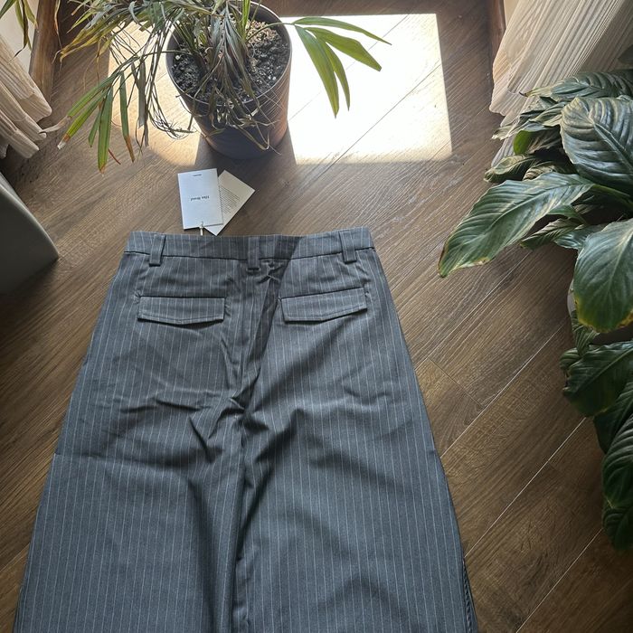 Широкі Сірі Брюки В Полоску Класичні Штани Оверсайз Baggy Oversize Stripe Pleated Gray Pants Брючні Racer Balenci Jaded London Широкие Брюки Оверсайз