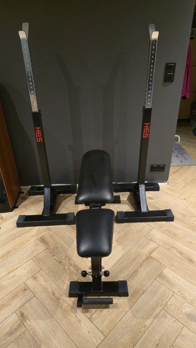 Zestaw olimpijski. Gryf, Ławka, Stojaki, Obciążenia