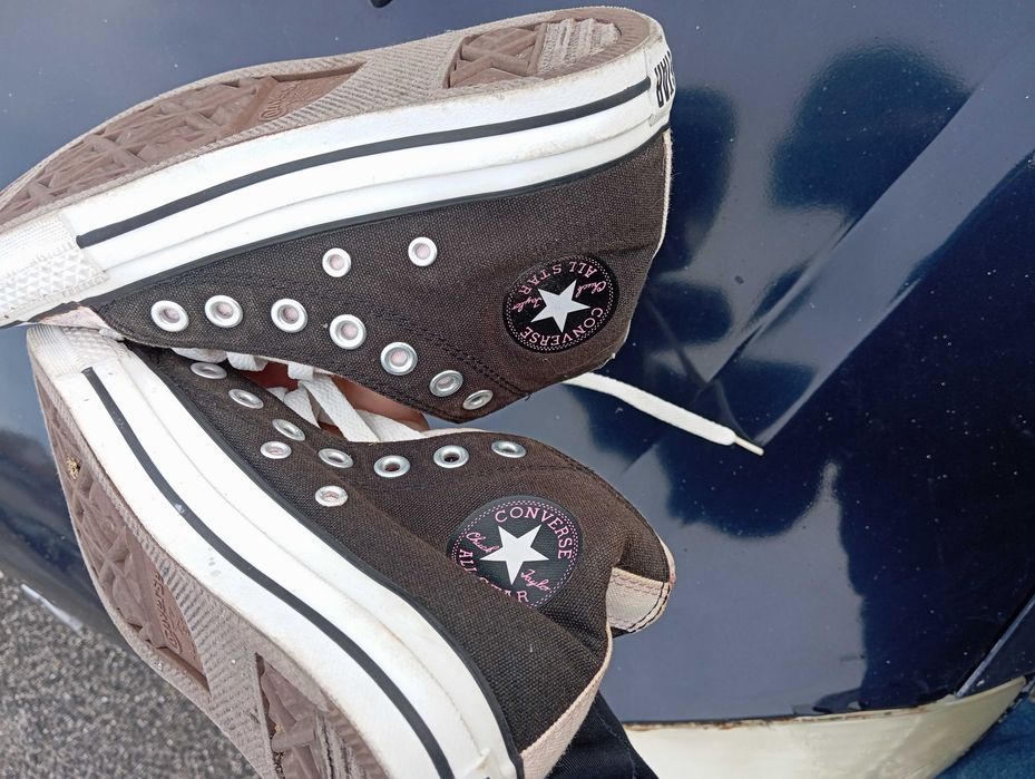 Converse Chuck Taylor All Star Two Fold High-top preto/ rosa