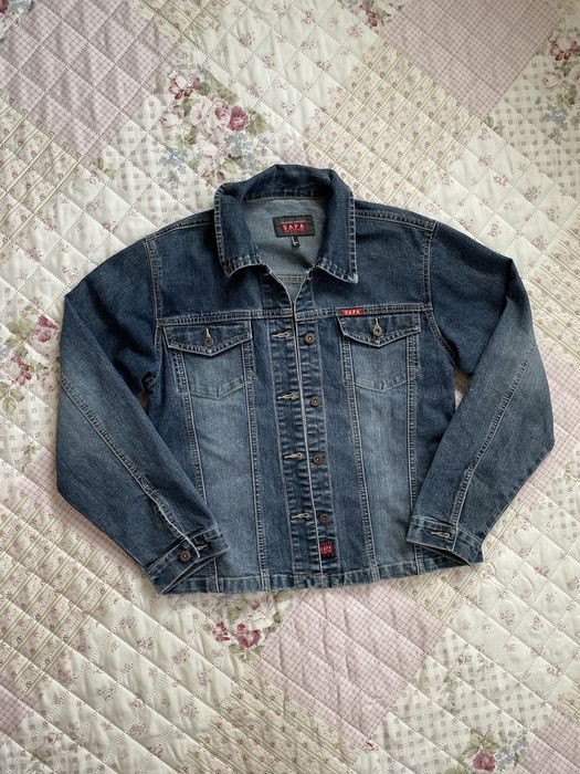 Jeansowa luźna kurtka M 38 L 40 sapa vintage 00s