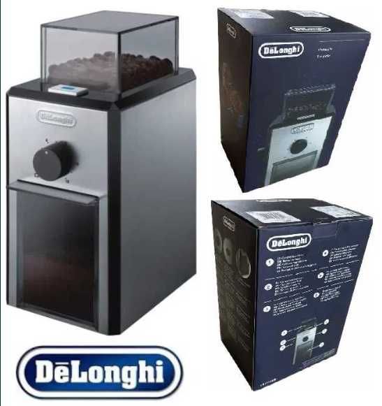 Кавомолка електрична Delonghi KG89, чорно-срібляста