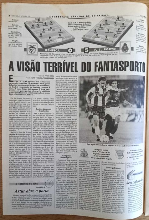 F.C.Porto - Supertaça conquistada na Luz (0-5) - setembro 1996