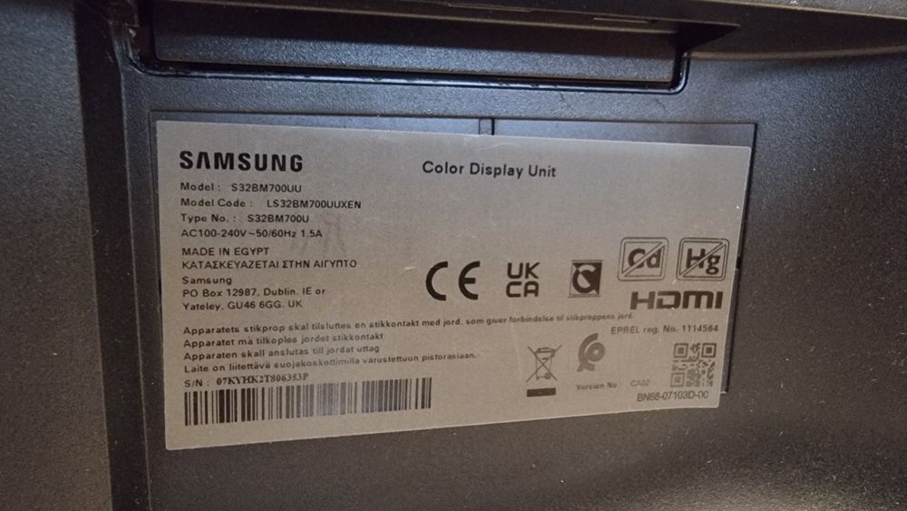Monitor 32" Samsung S32BM700UU  4K  z funkcją SMART