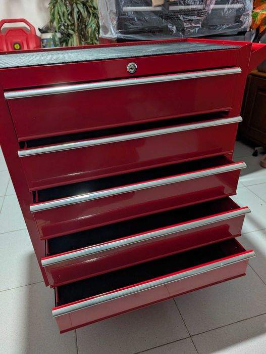 Carrinho móvel profissional 5 gavetas