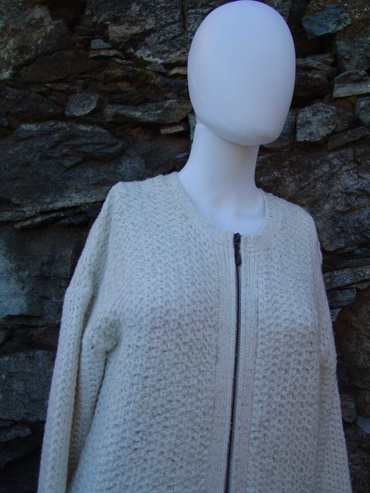 Casaco de malha comprido