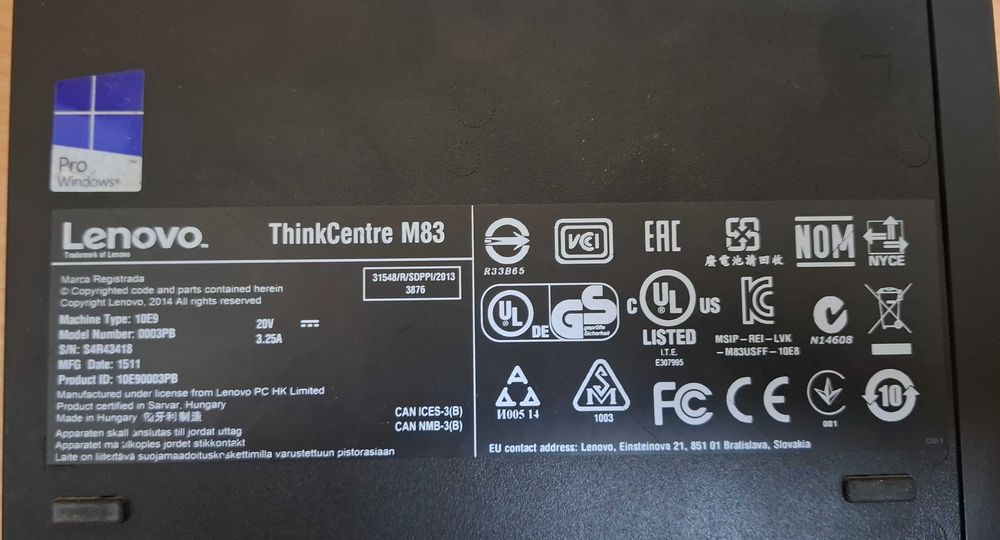 Minikomputer Lenovo M83 Tiny i5 SSD Windows 10