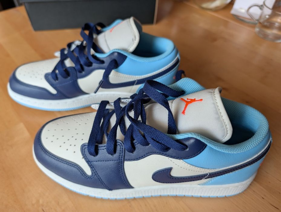 Buty Air Jordan 1 Low (GS) Granatowo-Niebieskie. NOWE!!! Paragon.