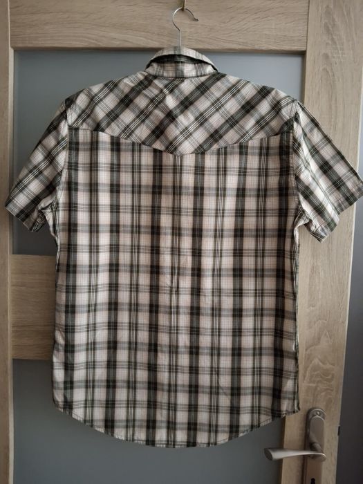 Koszula Levi's krata krótki rękaw roz M bawełna western