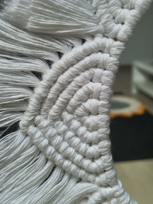 Espelho em macramé 25cm