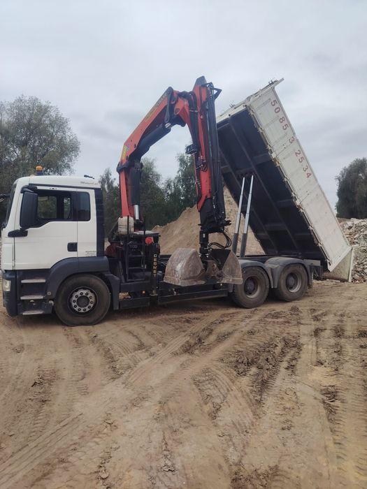 Usługi wywrotką HDS + łyżka czerpakowa