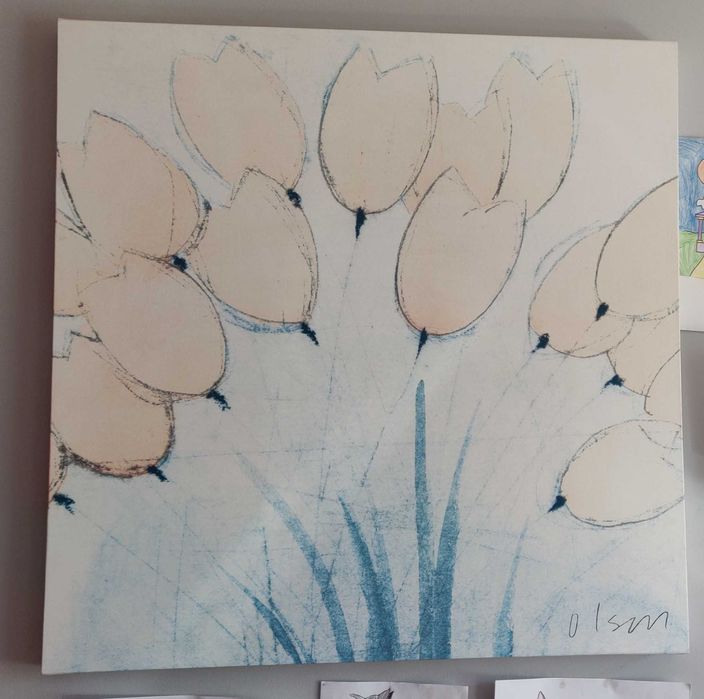 Obraz IKEA na płótnie duży 89x89 tulipany kwiaty