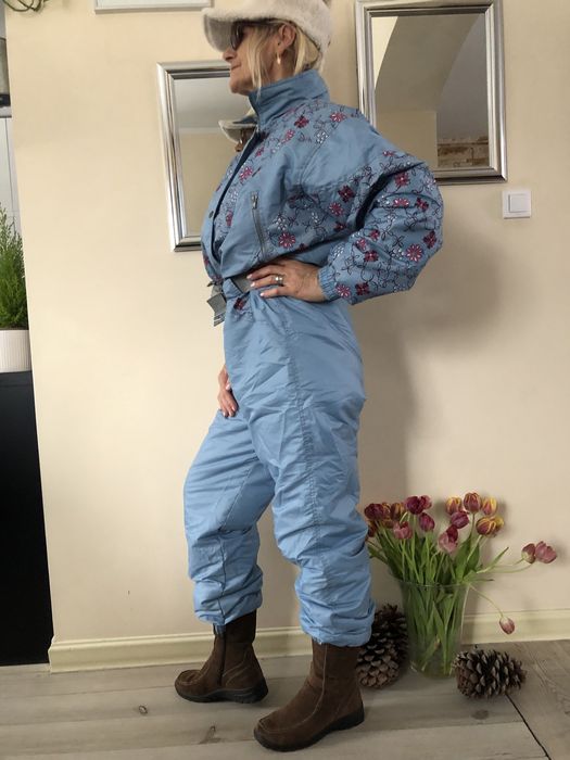 Superstylowy kombinezon narciarski retro vintage