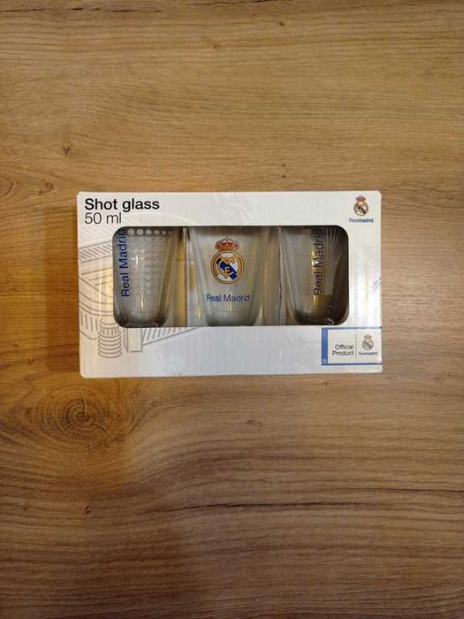 NOWE Kieliszki REAL MADRYT / REAL MADRID oryginalne  50 ml