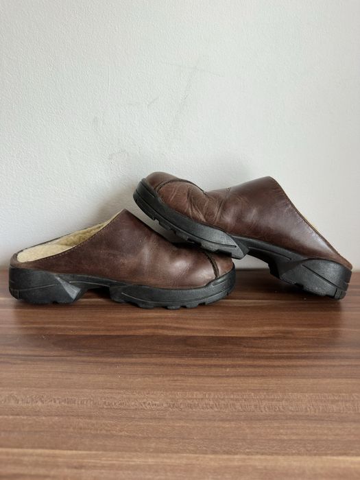 Ugg Australia Leather Chodaki ocieplane