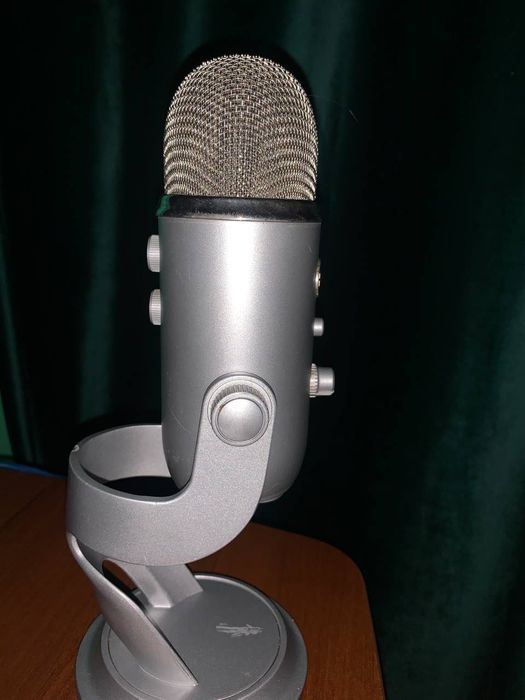 Мікрофон Blue Yeti Silver для Подкастів, Ютуб Відео