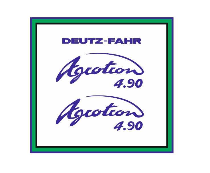 Naklejki Deutz-Fahr Agrotron 4.90 Ciągnik Traktor Nalepki