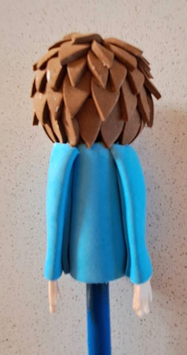 Lápis com bonequino ( menino) em EVA, Novo