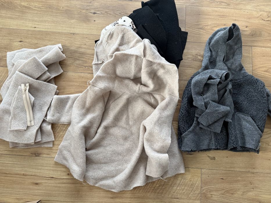 Baranek merino bluza kurtka